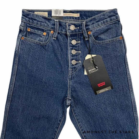 Levi's Wedgie Straight High Waisted Utility Jeans - Picture 12 of 16